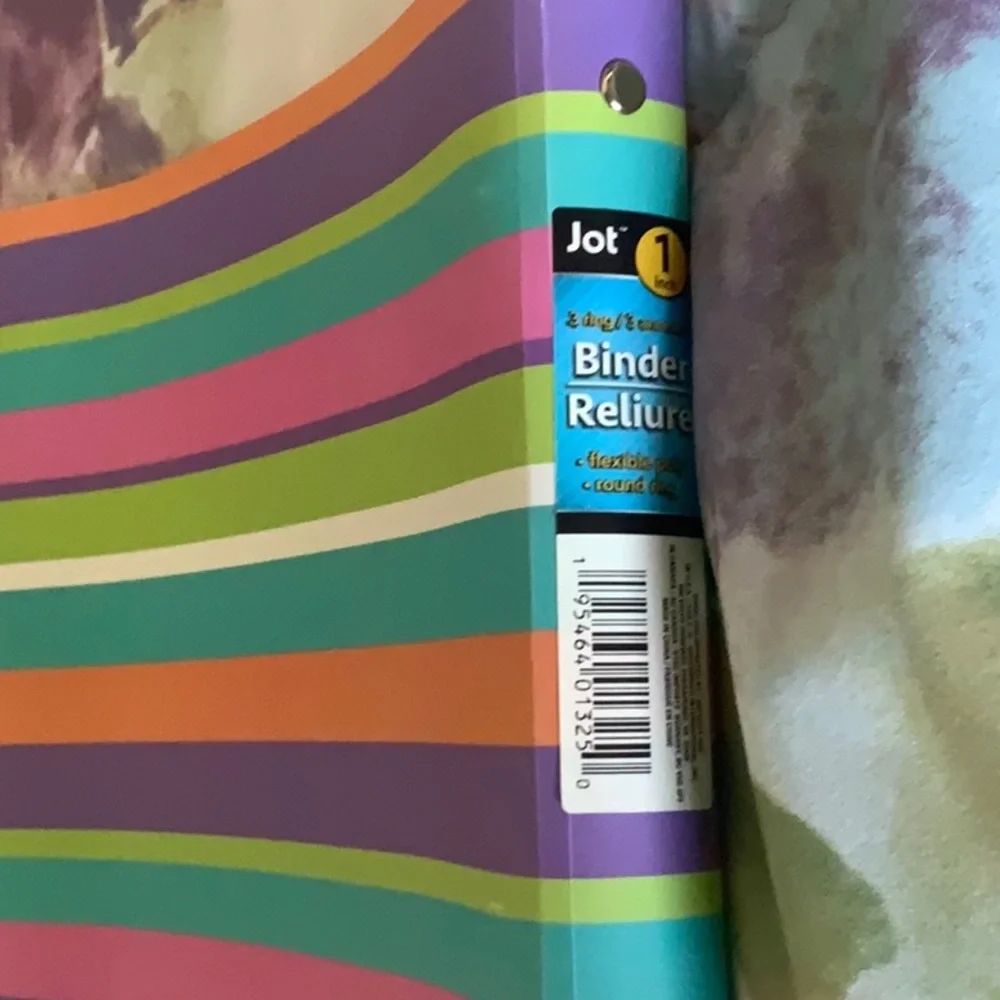 NWT colorful 3 ring binder